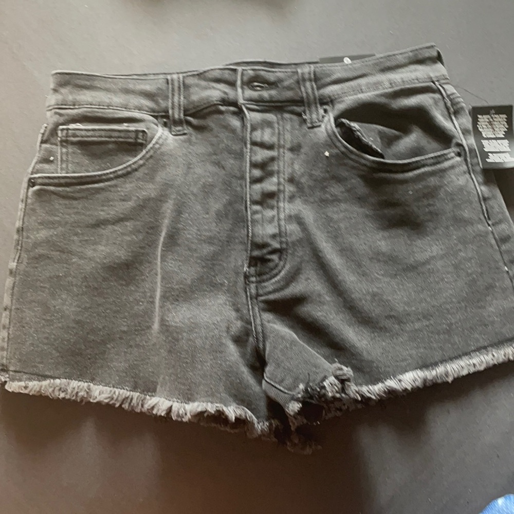 BLACK/grey SHORTS